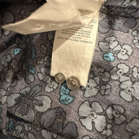 Original Penguin Men’s Blue Floral Hawaiian Button Down Short Sleeve Size XL - Picture 8 of 12